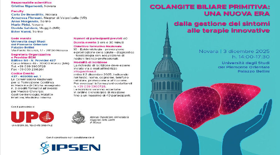 Clicca per accedere all'articolo COLANGITE BILIARE PRIMITIVA: UNA NUOVA ERA dalla gestione dei sintomi alle terapie innovative