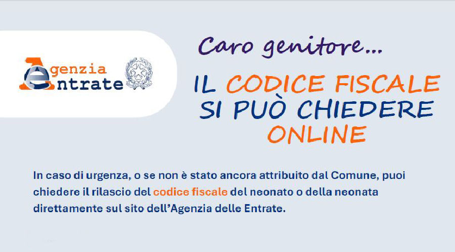 Clicca per accedere all'articolo Caro genitore ... il codice fiscale si può chiedere online