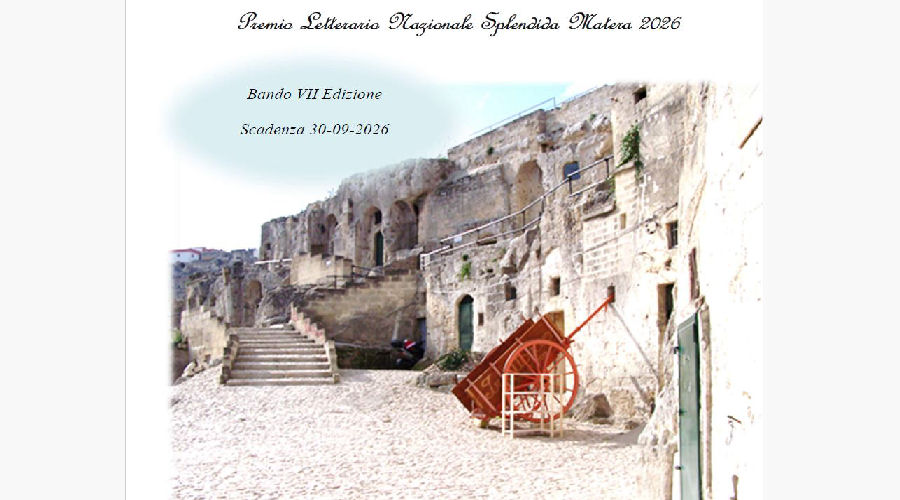 Clicca per accedere all'articolo Premio Letterario Nazionale Splendida Matera 2026