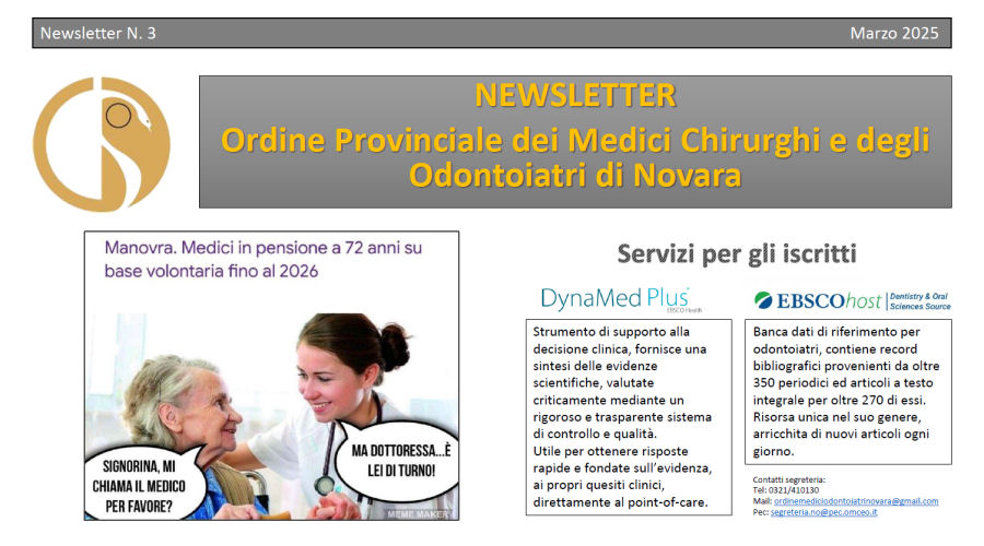 Clicca per accedere all'articolo Newsletter N. 3  2025