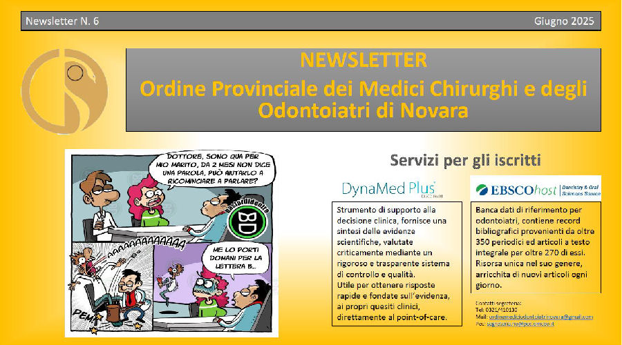 Clicca per accedere all'articolo Newsletter N. 6  2025
